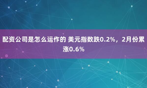 配资公司是怎么运作的 美元指数跌0.2%，2月份累涨0.6%